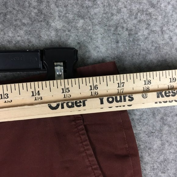 John Varvatos Pants Mens 34x30 Soho Fit Khaki Chino Red Straight Leg Canada Made - Picture 7 of 16